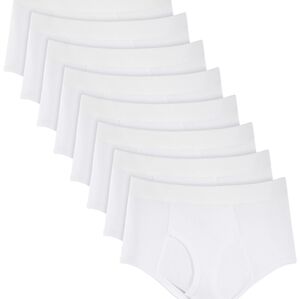 Club Room Men's Briefs 8-Pack Full Cut Tagless No Ride Up White Large  $40.00
